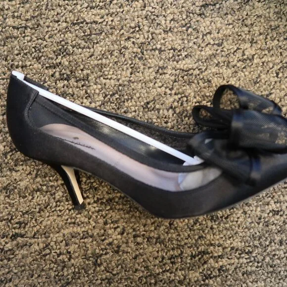 Kate Spade New York Womens Jackie Satin Bow Pointed Toe Pumps - Picture 6 of 8